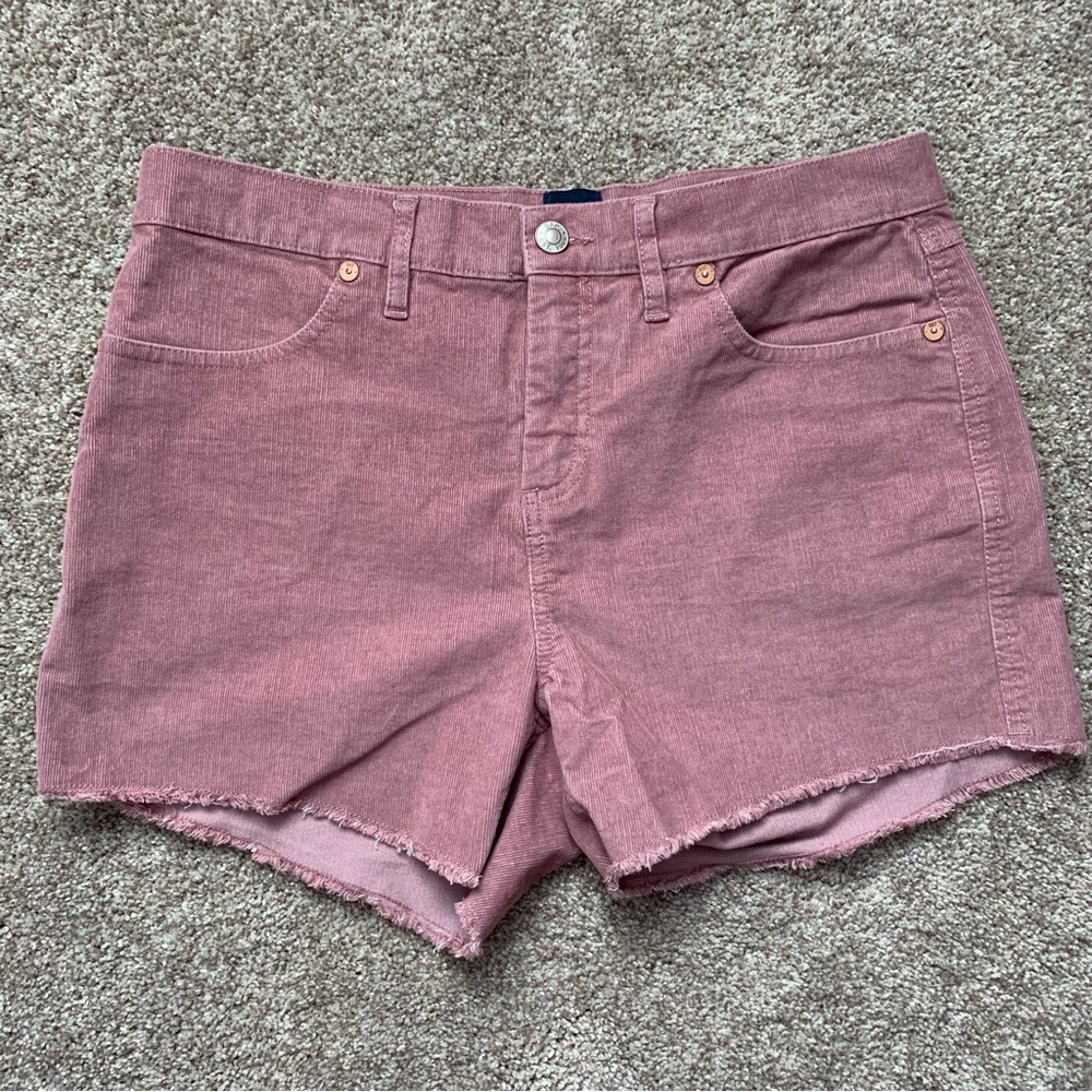 GAP Corduroy Frayed Hem Shorts Rose Mauve Style #QLS09105 Size 8 33x4